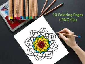 10 Geometric Coloring Pages