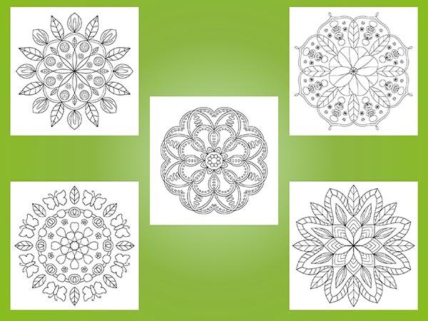 10 Hand Drawn Spring Mandala Coloring Pages - Image 4