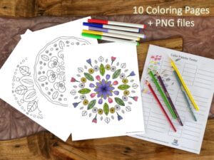10 Spring Flower Mandala Coloring Pages