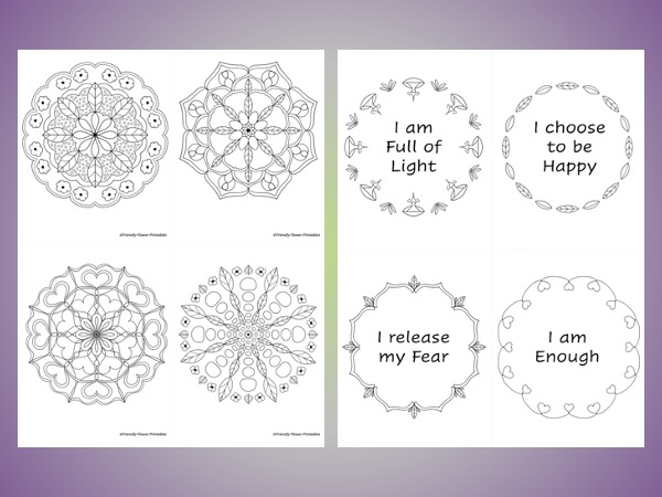 20 Affirmation Coloring Cards - Image 5