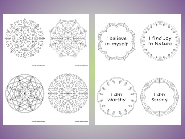 20 Affirmation Coloring Cards - Image 4