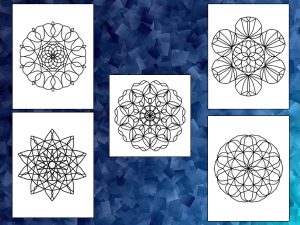 10 Geometric Coloring Pages - Image 3