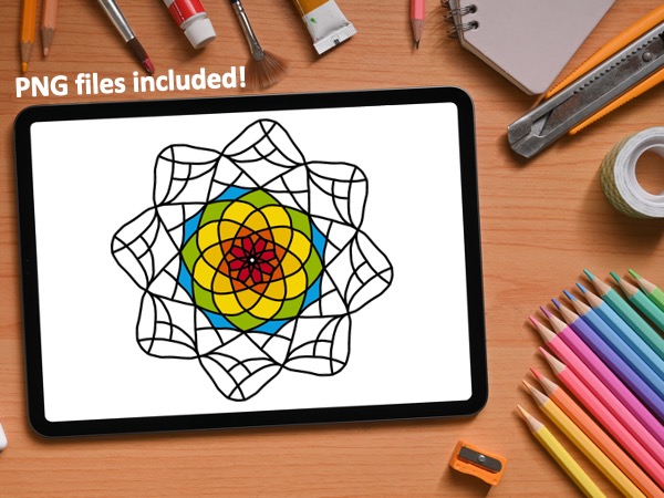 10 Geometric Coloring Pages