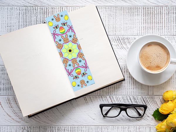 4 Hand Drawn Easter Mandala Bookmarks to Color - Image 4